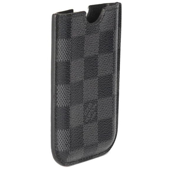 Authentic Louis Vuitton black & charcoal damier graphite iphone 4 hard case - Picture 3 of 12